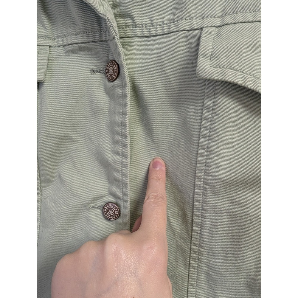 Vintage Bill Blass Denim Jacket Mint Green Pastel Soft Girl 100% Cotton XL - Picture 6 of 11